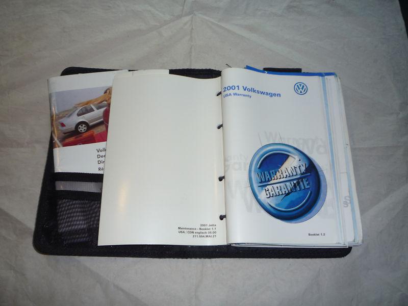 2001 vw volkswagen jetta sedan owner's manual set