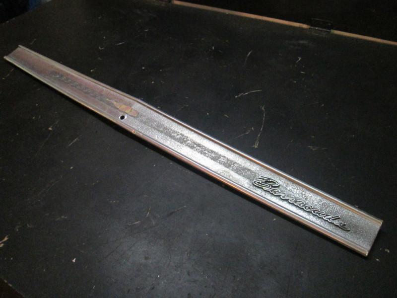 67 barracuda rear tail trim panel fastback formula s molding 68 69 ? deck lid