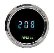 Dakota digital mini round tachometer 2 1/16" hly-3027 - chrome bezel