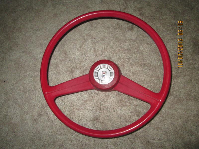 Ford fairmont - futura red steering wheel w/ horn center 1978