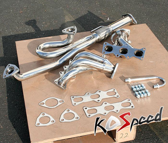 Stainless steel ss racing exhaust header 93-97 ford probe mazda mx6 6cyl 2.5 v6