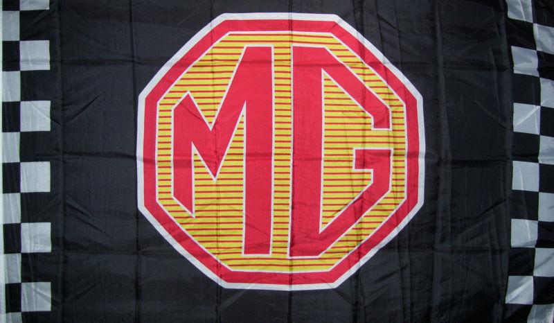 M g red flag 3' x 5' checkered mg banner jx*