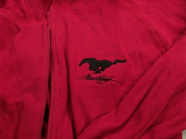 Brand new women's ford mustang full zip size small full zip red hoodie !
