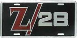 Chevrolet z-28  license plate 