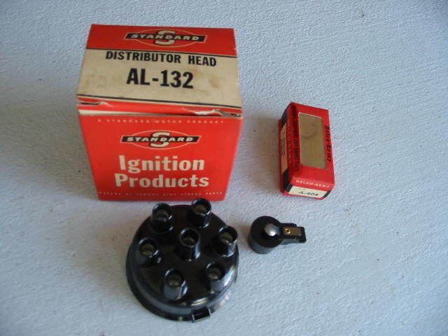 1950 studebaker sparkplug cap and rotor for 6 cyl nors standard and delco remy