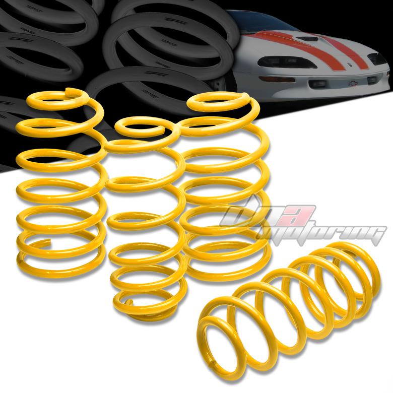 Camaro 93-02 1.5" drop suspension yellow lowering spring/springs f-450lb r-250lb