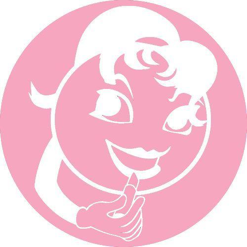 Emoticon lipstick vinyl decal for auto or home