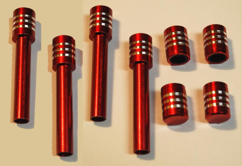 Buy RED ANODIZED ALUMINUM Door Lock Knobs & Valve Stem Caps 4 DOOR FREE