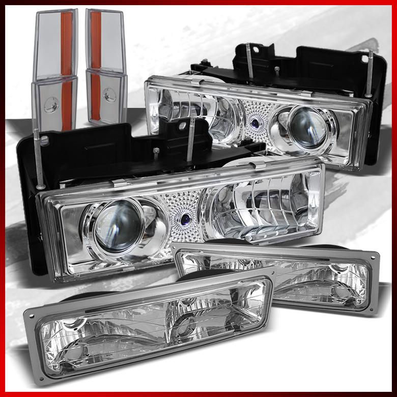 Buy 9499 Gmc C/K Chrome Projector Headlights+Turn Signal+Reflector