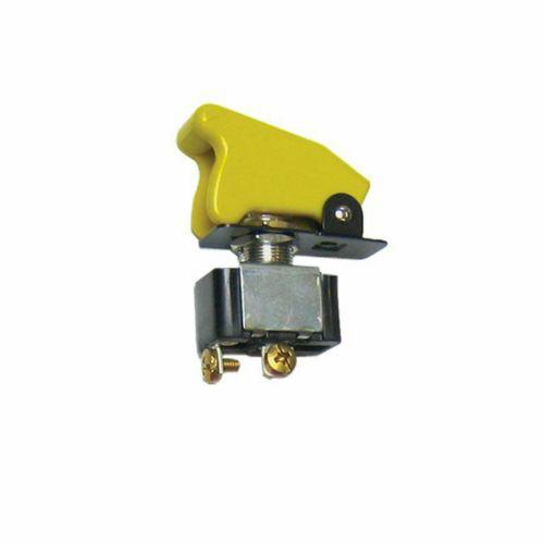 12v 15 amp spst safety toggle racing switch on / off yellow with cover race car