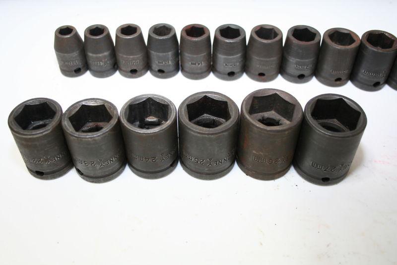Bonney 1/2 inch drive Impact Socket Set Metric 10 to 27 mm little or no use, US $79.99, image 5