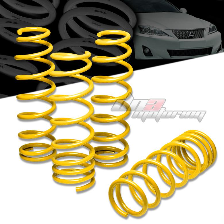 06-12 is250/is350 1.25"drop suspension yellow racing lowering spring 235f/215r