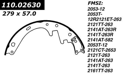 Centric 111.02630 brake pad or shoe, rear-new brake shoe-preferred