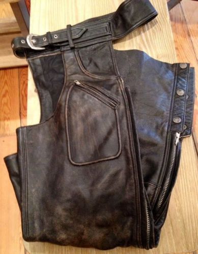 Harley davidson women's leather chaps size m - new