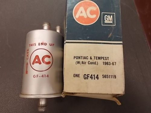 Nos gm ac fuel filter gf-414 silver color pontiac 1963-67