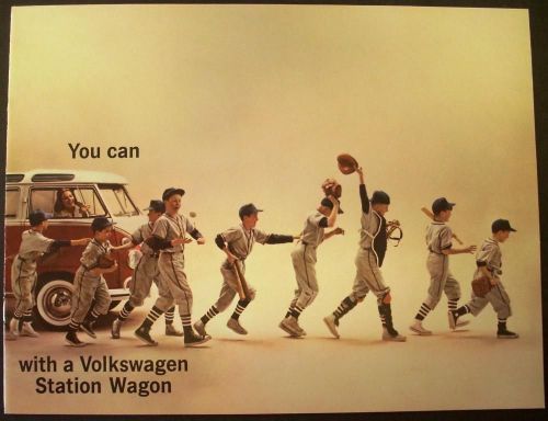 1962 volkswagen dealer sales brochure station wagon bus van rare nice!