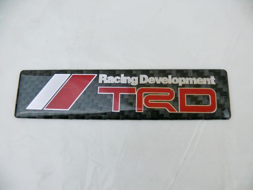 Carbon fiber trd toyota auto badge emblem decal racing development