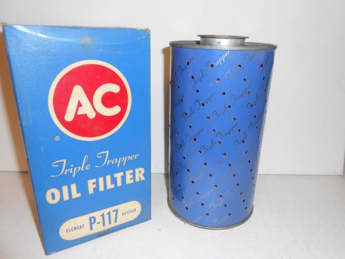 Vintage oil filter ac p-117 nos ( fits 1941-61 chevy trucks)---lot of 3