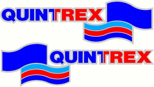 Quintrex, 3 colour on white background, fishing, boat, mirrored decal set of 2