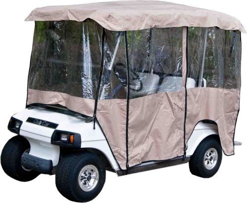 Tan golf cart enclosure vinyl cover - 4 passenger carts with 80&#034; top