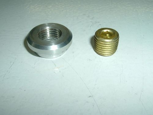 Aluminum bung drain plug for aluminum pontoon boat vessel gas tank oil tank