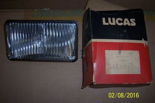 New old stock lucas fog lamp unit / lens 2320816 / 7a / d7 sae f74 / 14554/  e3
