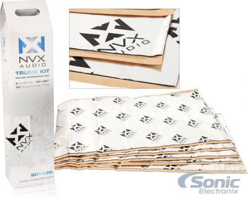 Nvx sdtk20 20 sq ft. of sound dampening trunk kit material (5 18&#034;x32&#034; pieces)