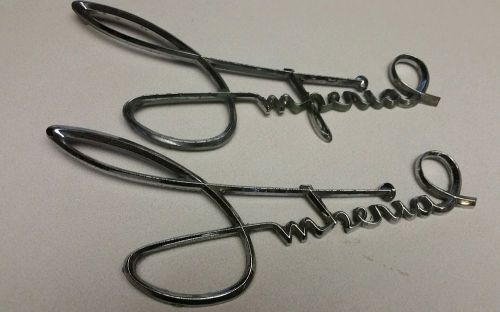1960,61,62? chrysler imperial fender script set of two