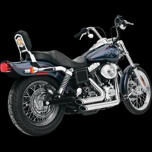 Shortshots staggered 2-into-2 exhaust, chrome for 1991-2005 harley dyna