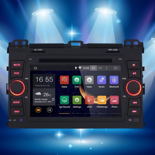 1024*600 android 4.4  wifi car gps dvd player radio f toyota prado 120 2002-2009