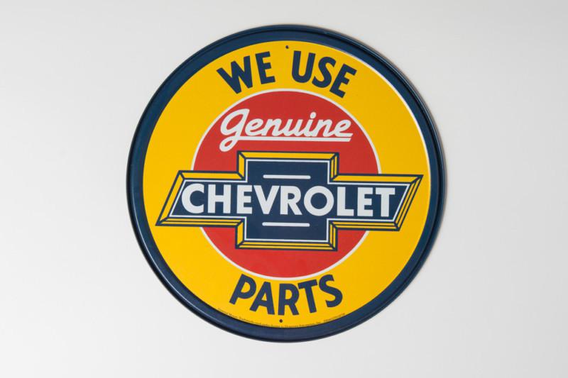 Vintage auto truck metal tin sign genuine chevrolet muscle car  classic  0111