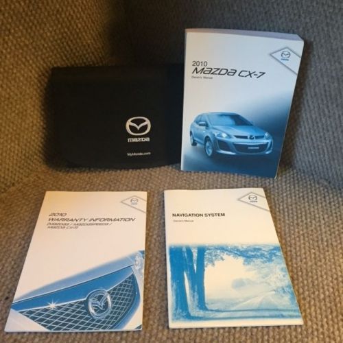2010 mazda cx-7 owners manual with navigation and warranty guide and case