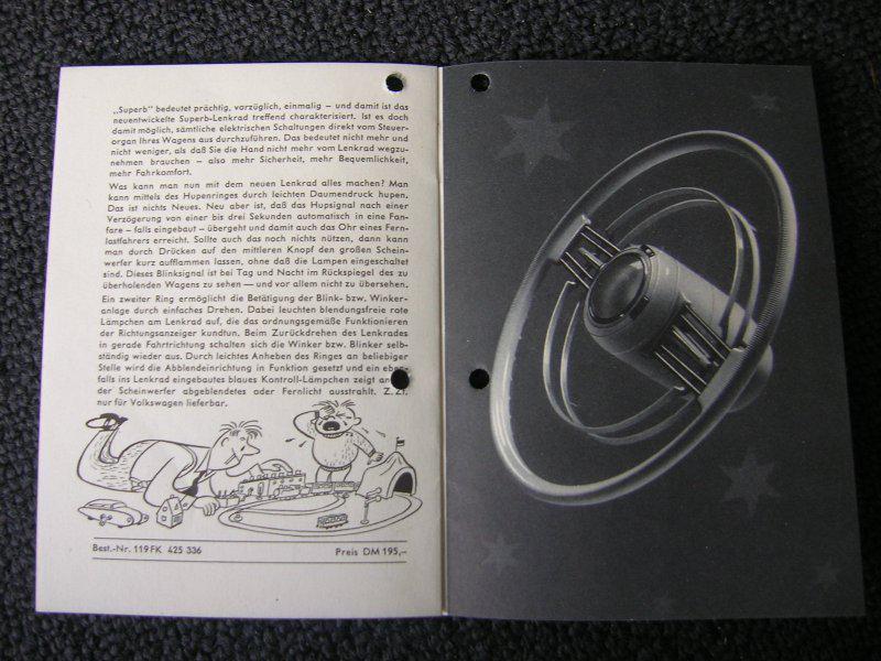 Petri prospekt banjo steering wheel horn button vw heb porsche 356 hupenknopf