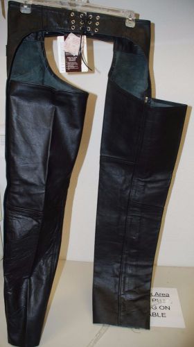Jamin' leather biker chaps, size l