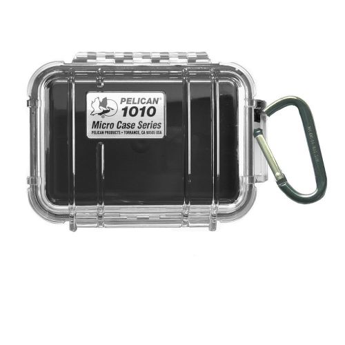 Pelican 1010 micro case black with clear lid