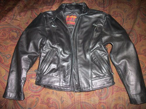Woman's motorcycle/biker leather jacket-hot leathers-small-real riding jacket