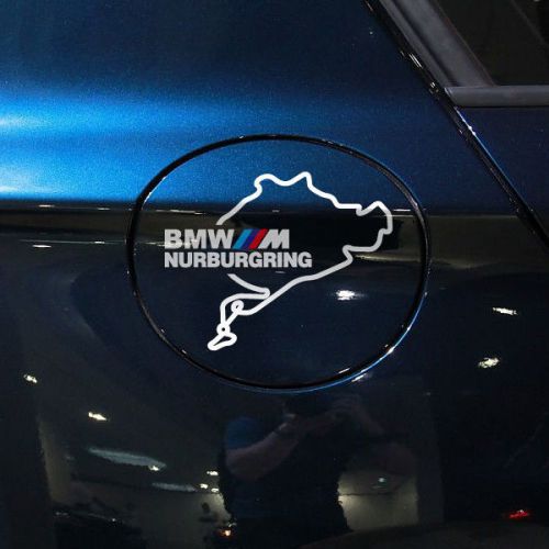 1pcs white bmw ///m nurburgring car fuel tank decals stickers fit all bmw models