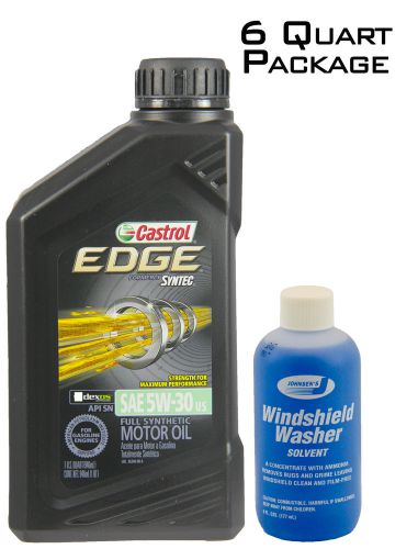 Castrol edge with syntec 5w-30 (case). 6, 1 qt bottles + free install aids