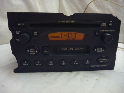 02 03 saturn vue ion factory radio 6 disc cd cassette player 22684454 cd651