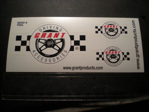 Grant steering wheels  decal sheet new