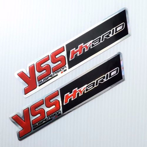 2pc. yss suspension hybrid reflective decal sticker die-cut foil emboss