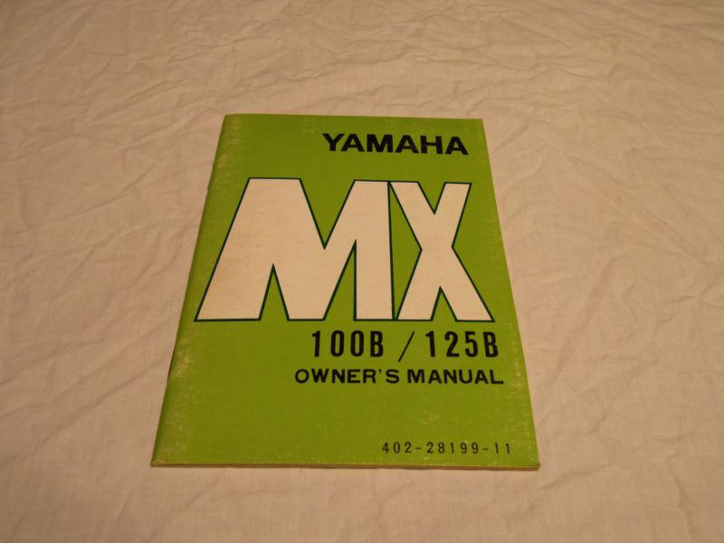 1974 yamaha mx 100/125b owner's manual