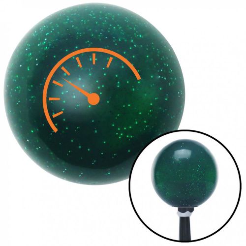 Orange instrument gauge green metal flake shift knob with 16mm x 1.5