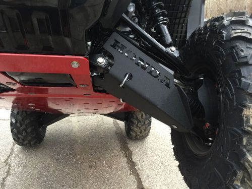 Honda pioneer 1000 front and rear a-arm guards c/v boot guards black arm skids