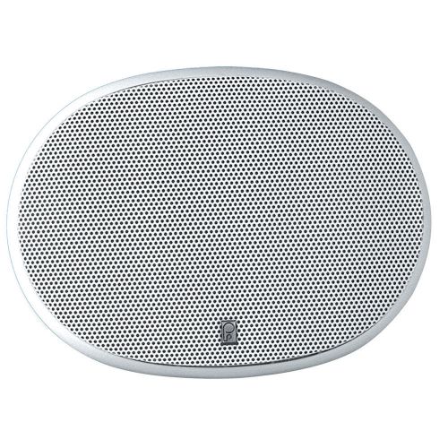 Polyplanar ma6900 6" x 9" 3-way platinum oval marine speaker - (pair) white