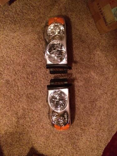 02-05 dodge ram pickup truck crystal headlights lamps lights (left+right)
