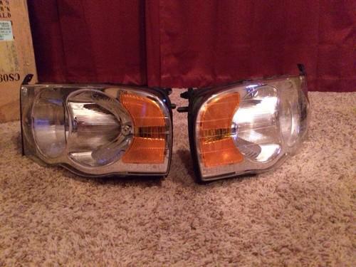 02-05 DODGE RAM PICKUP TRUCK CRYSTAL HEADLIGHTS LAMPS LIGHTS (LEFT+RIGHT), US $0.99, image 2