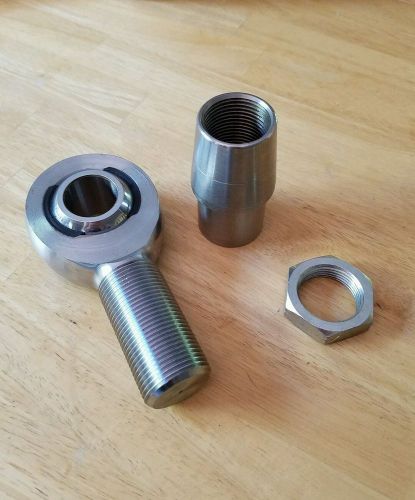 8 qty 1-1/4" - 12 thread new chromoly heim joint rod end 1" bore large jam nuts