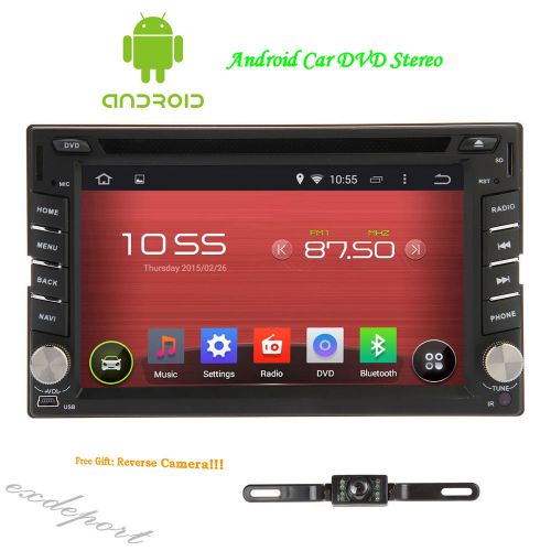 6.2" double 2din car dvd radio stereo android 4.4 wifi 3g gps bluetooth + camera