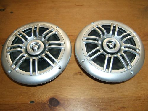 Milennia 6-1/2" 150 watt silver coaxial marine waterproof speakers (pair)